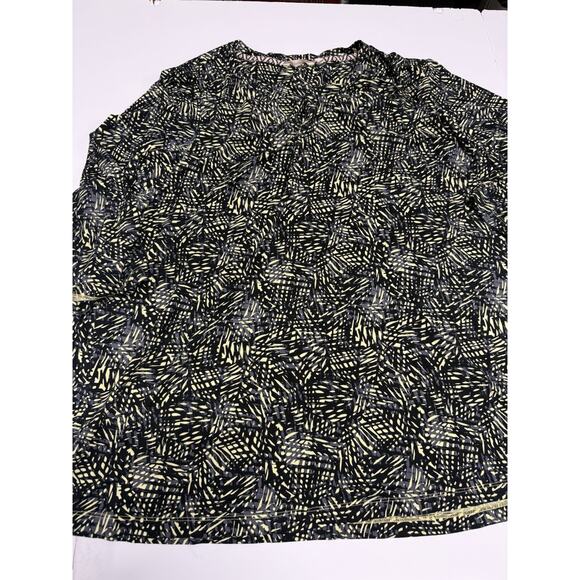 Soft Surroundings Tops - Soft Surroundings 3xl Tunic Green Yellow Black Comfy Stretchy Short Sleeve